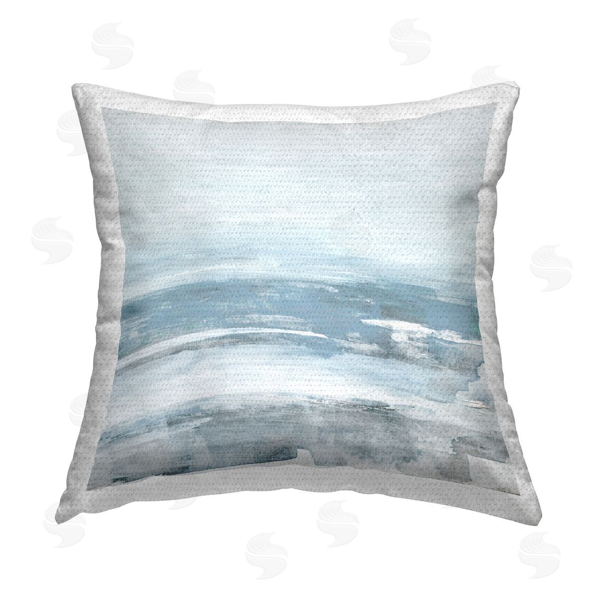 Sally Swatland Foggy Ocean Abstraction Outdoor Quick-Dry Polyester Printed Throw Pillow