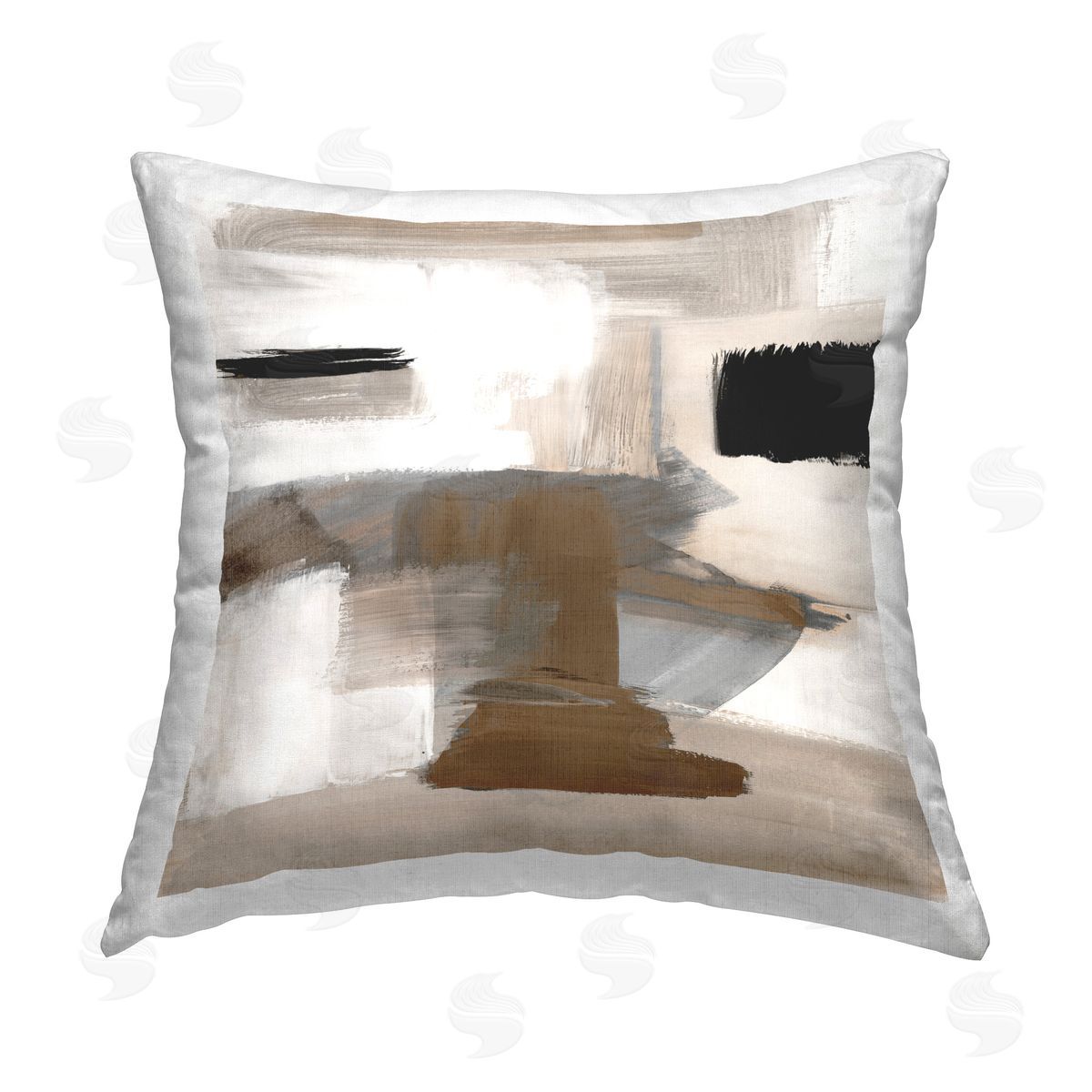 Stella Chang Desert Impression Abstract Printed Plush Polyester Throw Pillow