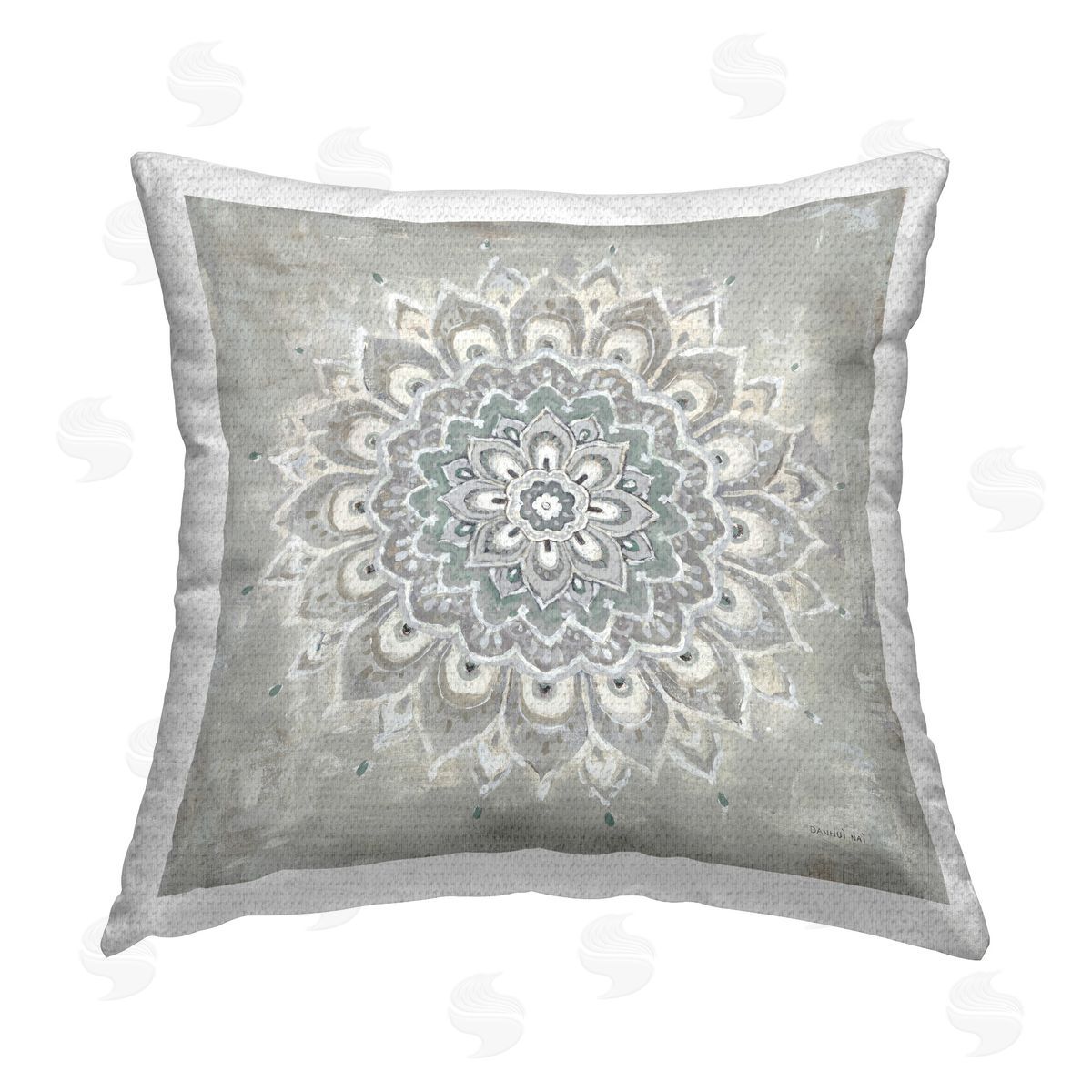 Danhui Nai Gentle Mandala Flower Outdoor Quick-Dry Polyester Printed Throw Pillow