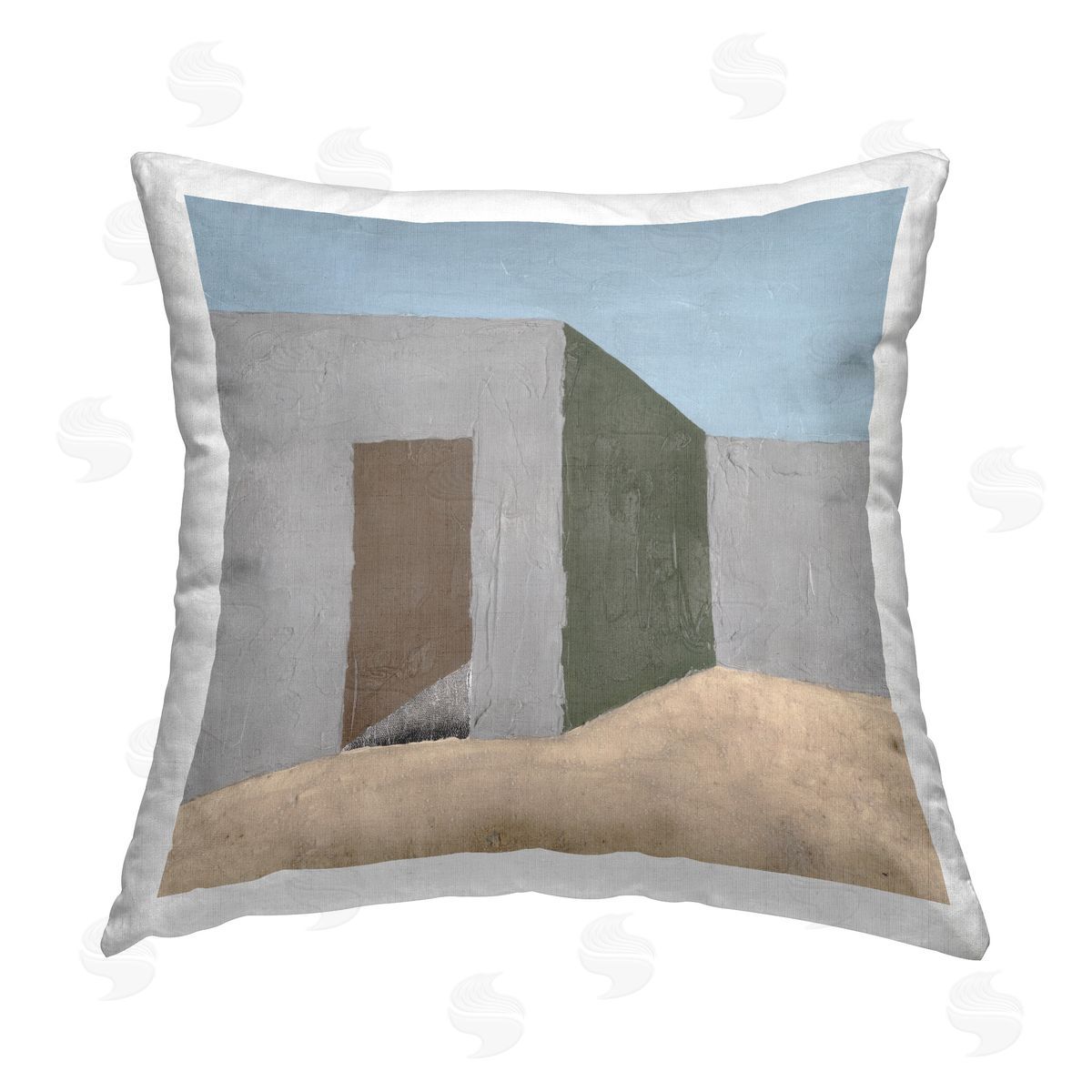 Michael Willett Southwestern Adobe House Printed Plush Polyester Throw Pillow