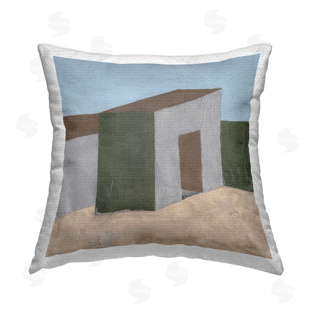 Michael Willett Rustic Desert Building Outdoor Quick-Dry Polyester Printed Throw Pillow
