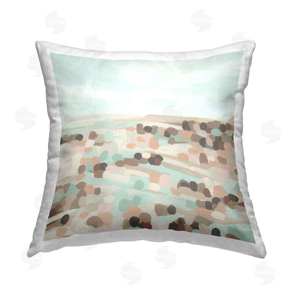 June Erica Vess Desert Landscape Impression Printed Plush Polyester Throw Pillow