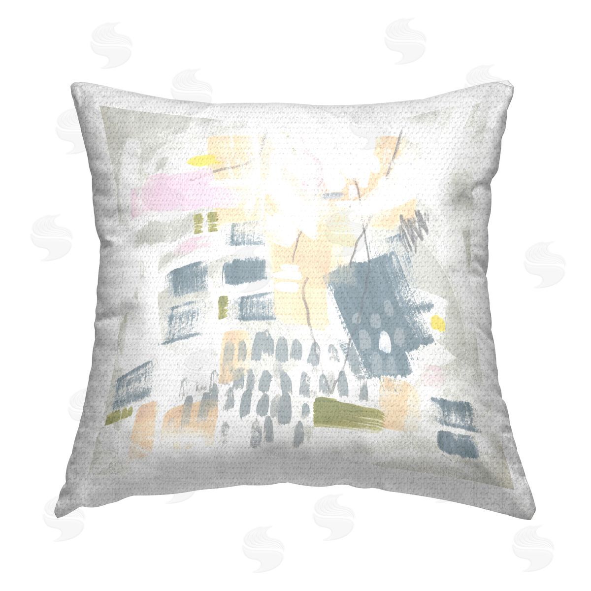 June Erica Vess Pastel Patterned Expression Outdoor Quick-Dry Polyester Printed Throw Pillow