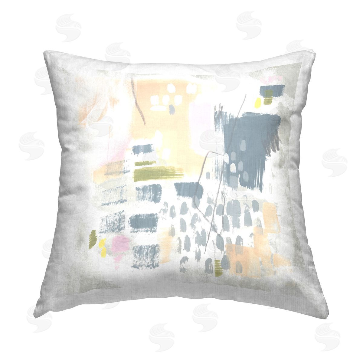 June Erica Vess Organic Soft Patterns Printed Plush Polyester Throw Pillow