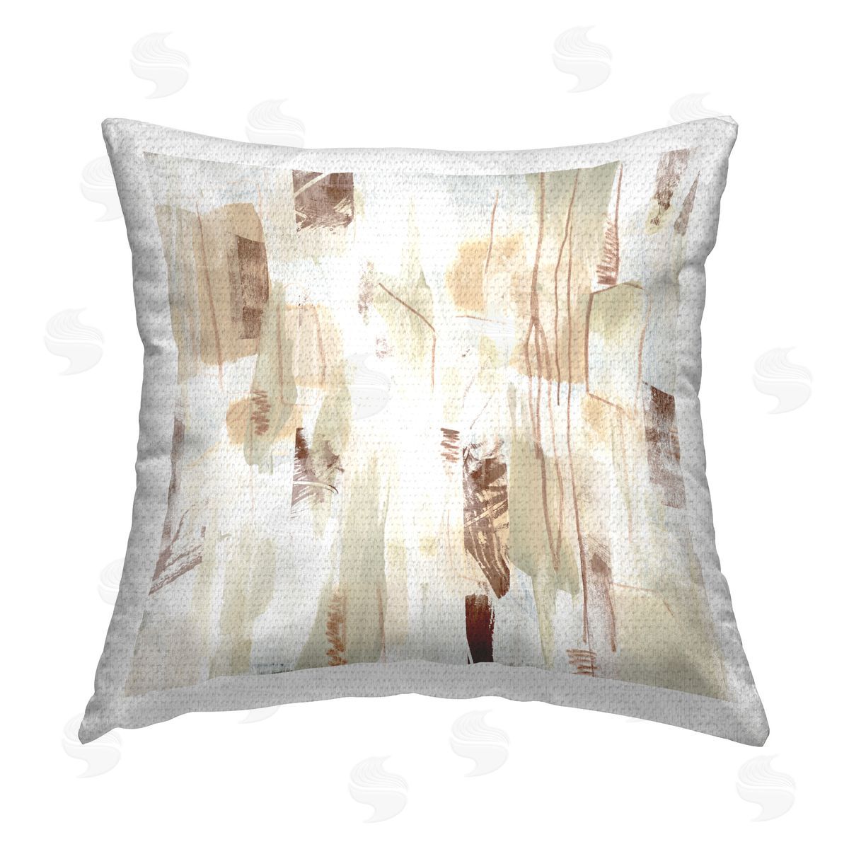 June Erica Vess Scattered Beige Pattern Outdoor Quick-Dry Polyester Printed Throw Pillow