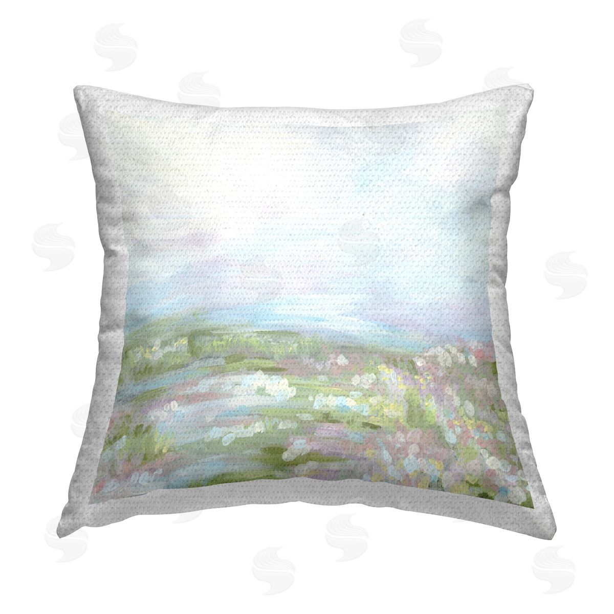 June Erica Vess Pastel Soft Landscape Outdoor Quick-Dry Polyester Printed Throw Pillow