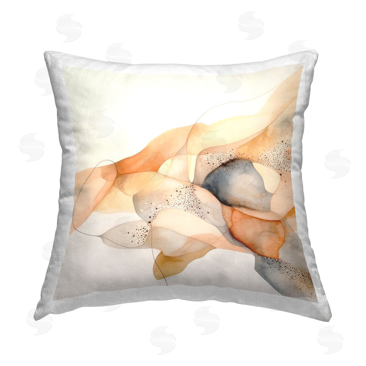Irena Orlov Cascading Fluid Abstract Printed Plush Polyester Throw Pillow