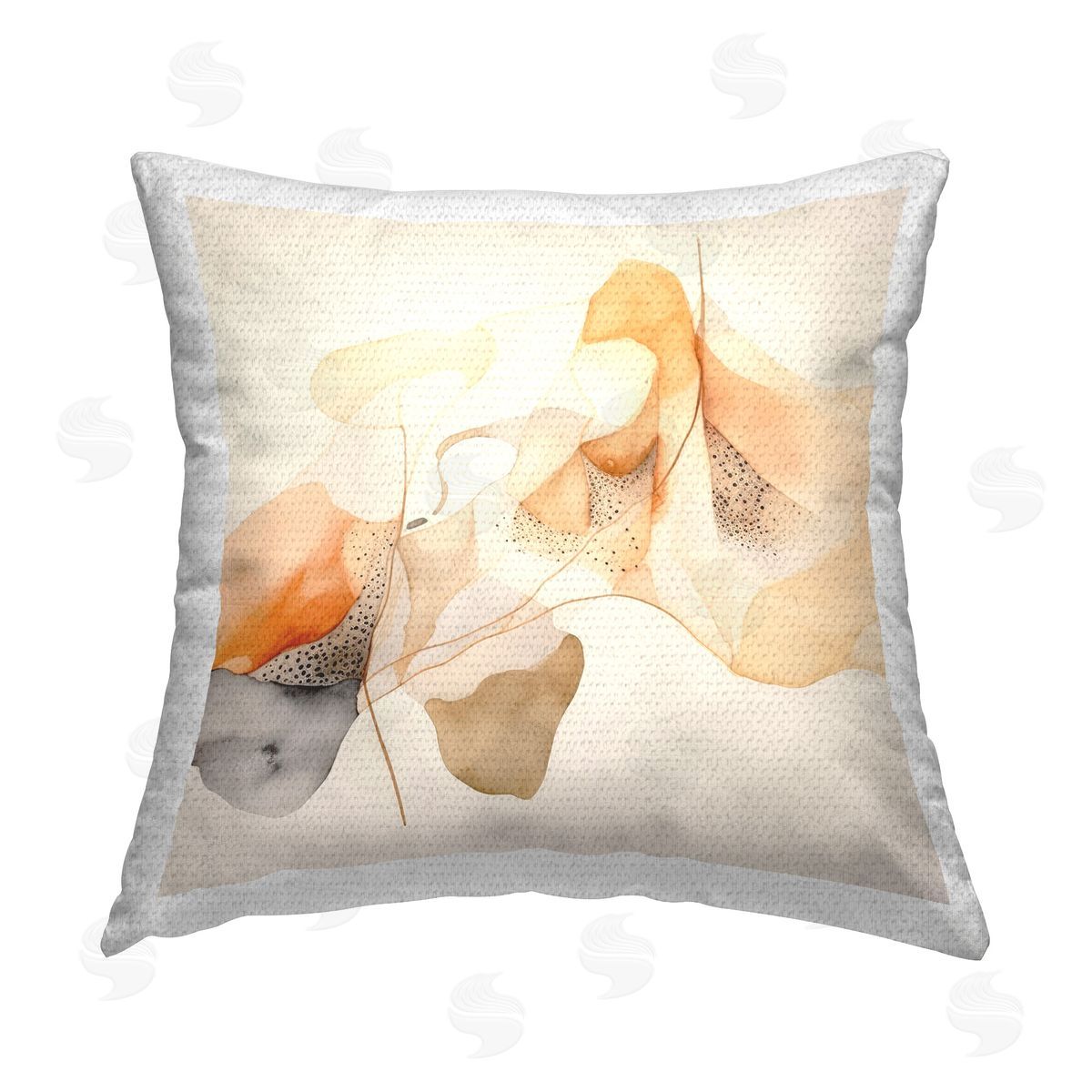 Irena Orlov Blush Fluid Abstraction Outdoor Quick-Dry Polyester Printed Throw Pillow