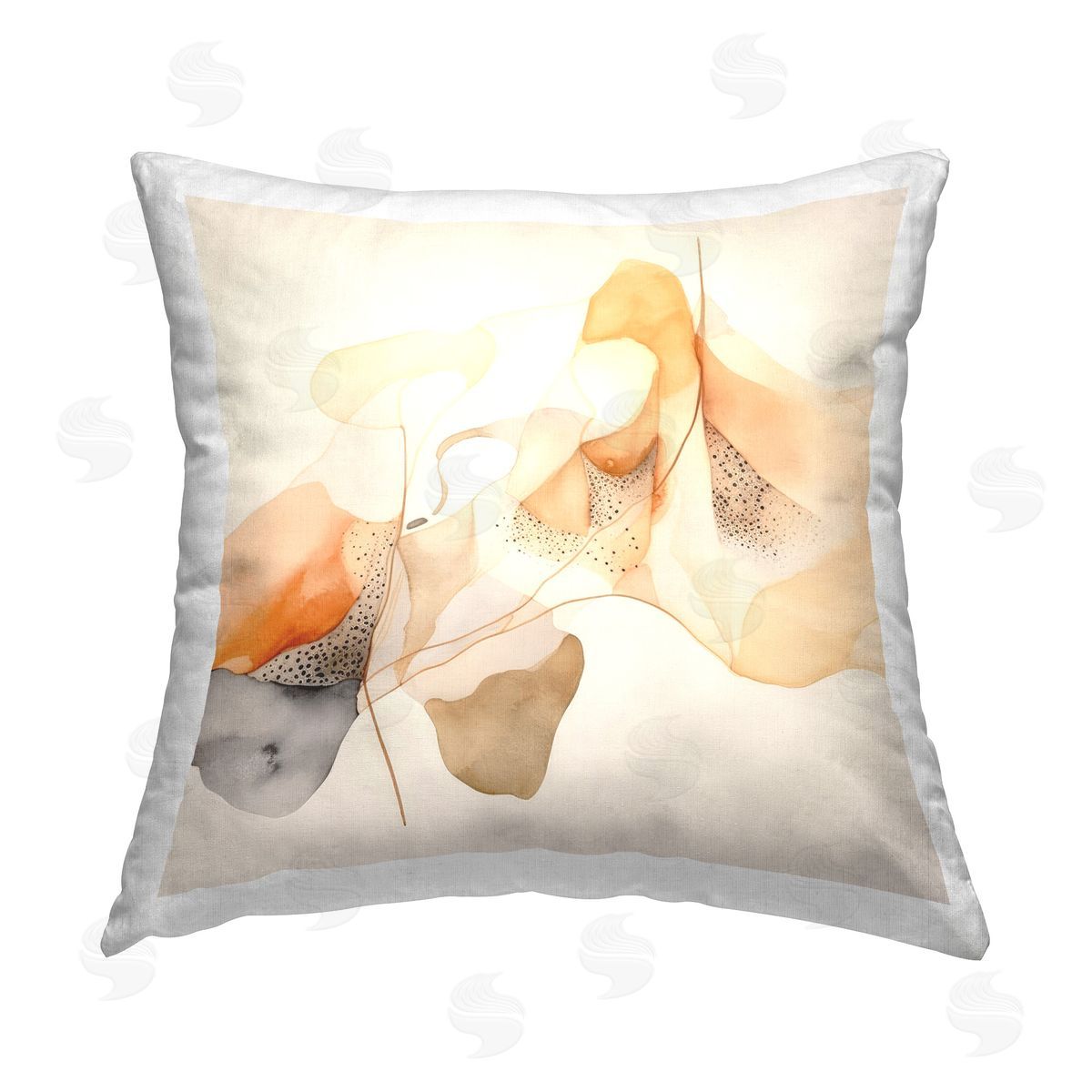 Irena Orlov Blush Fluid Abstraction Printed Plush Polyester Throw Pillow