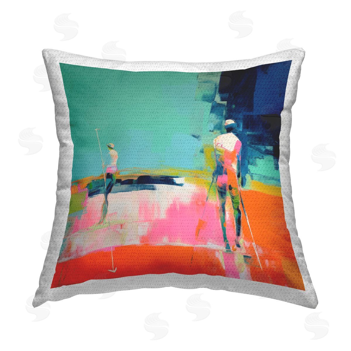 Irena Orlov Golf Course View Outdoor Quick-Dry Polyester Printed Throw Pillow