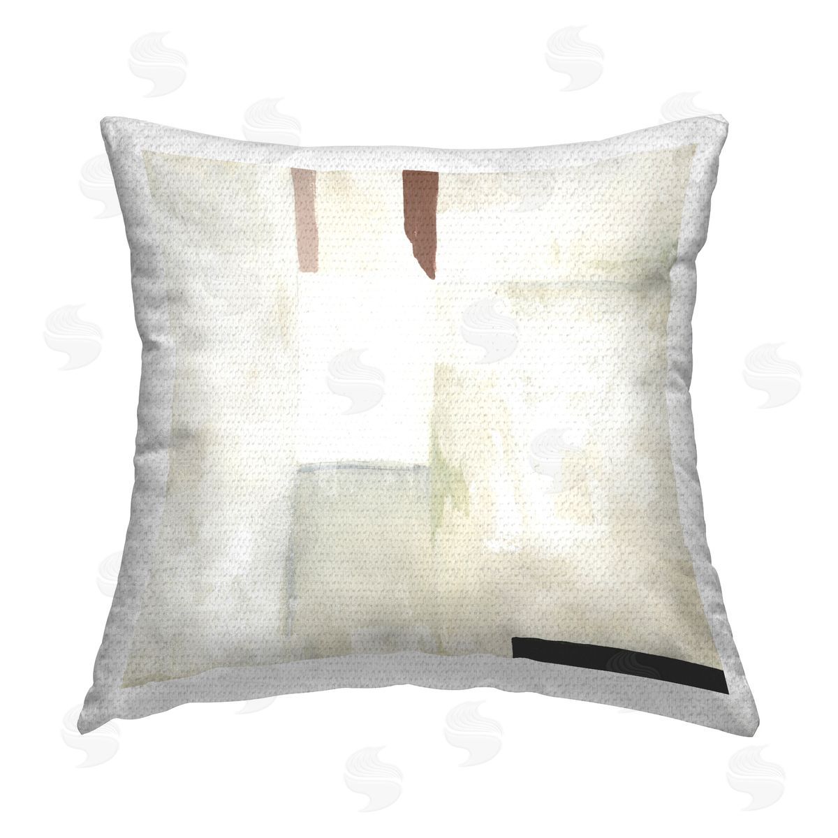 June Erica Vess Neutral Abstract Simplicity Outdoor Quick-Dry Polyester Printed Throw Pillow
