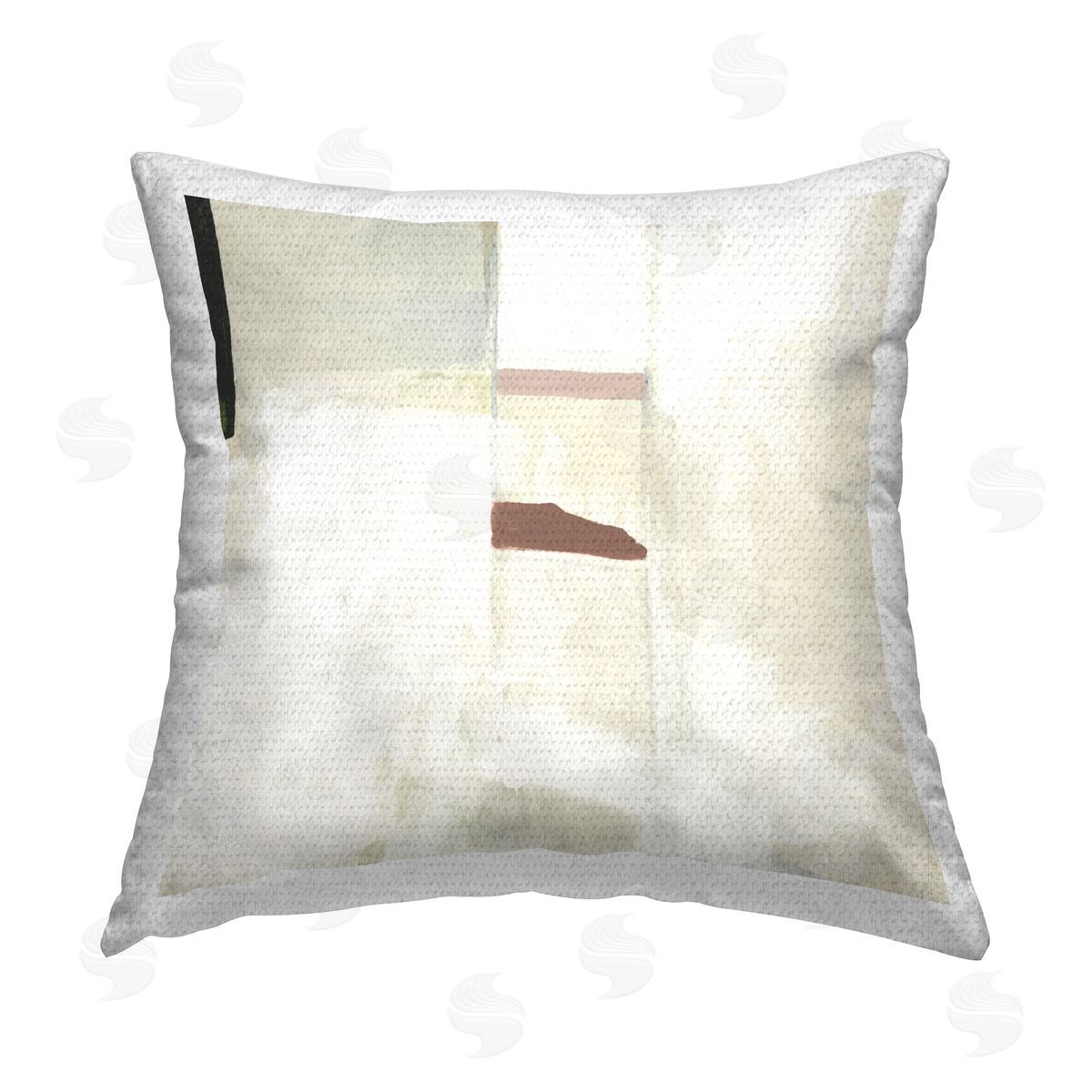 June Erica Vess Abstract with Terracotta Accent Outdoor Quick-Dry Polyester Printed Throw Pillow