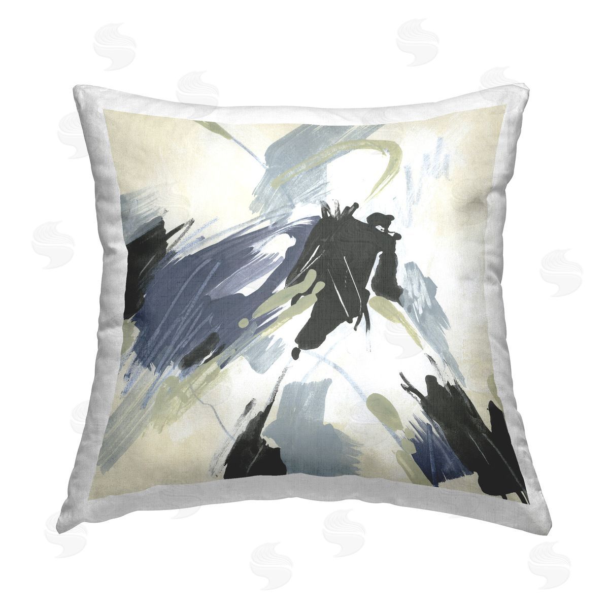 June Erica Vess Dynamic Abstract Pattern Printed Plush Polyester Throw Pillow