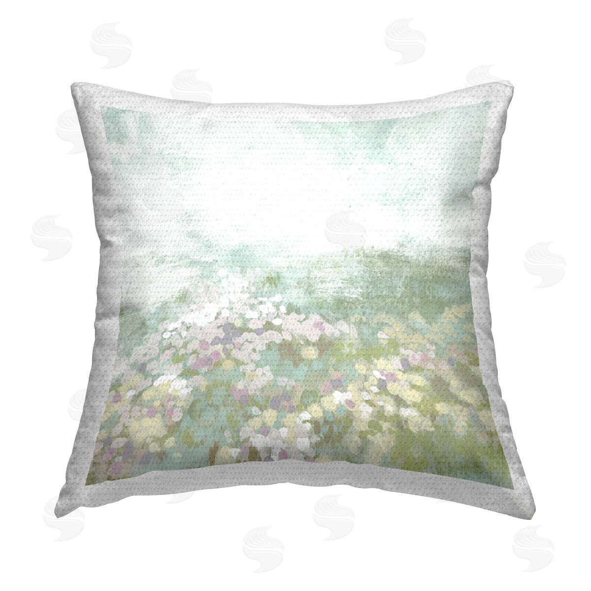 June Erica Vess Rural Meadow Impression Outdoor Quick-Dry Polyester Printed Throw Pillow