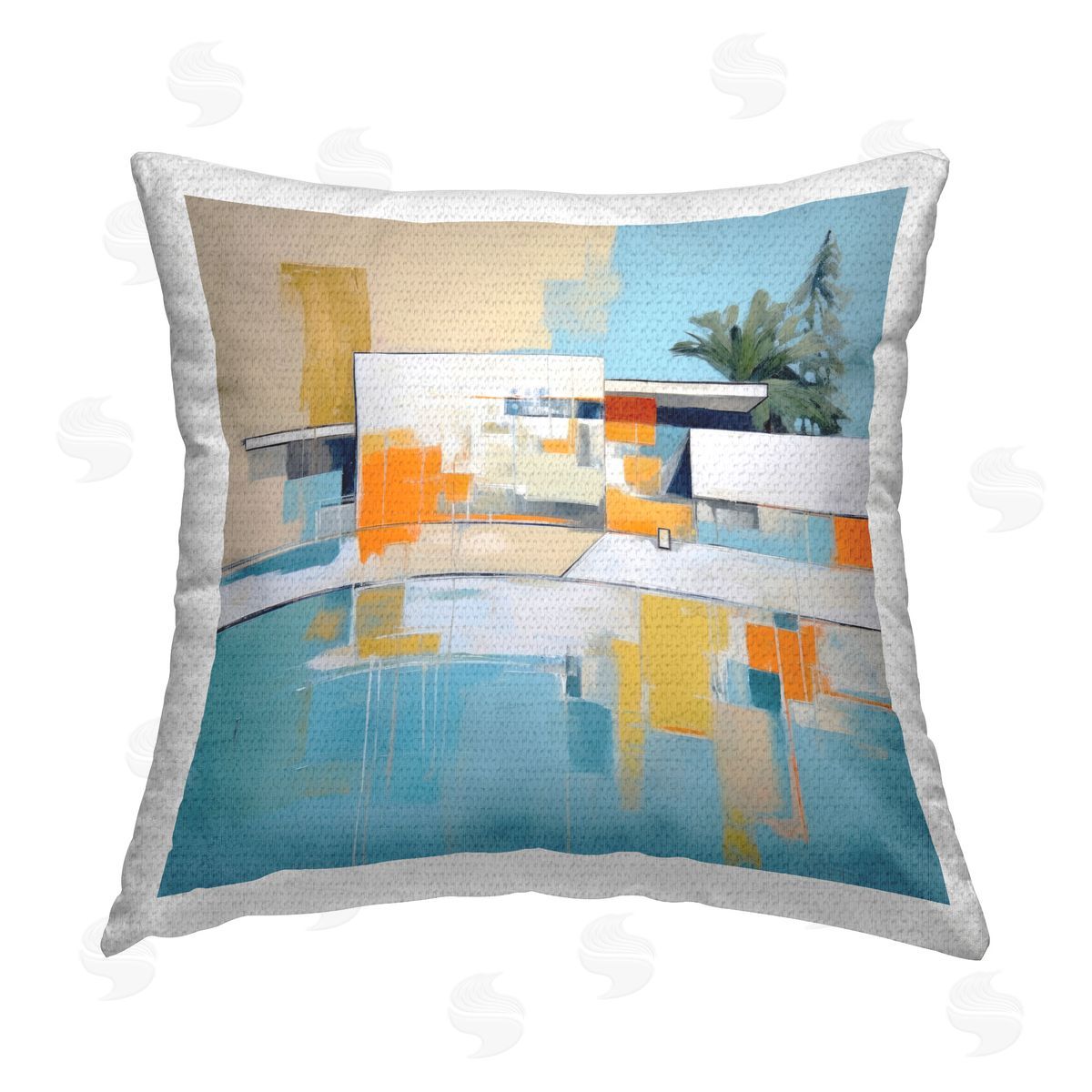 Irena Orlov Tropical Abode Abstraction Outdoor Quick-Dry Polyester Printed Throw Pillow