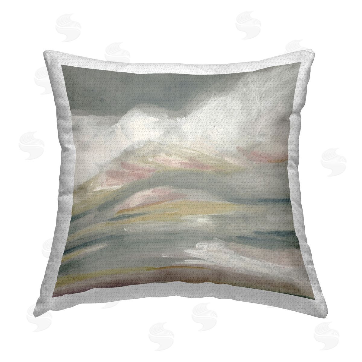 June Erica Vess Storm Clouds Abstraction Outdoor Quick-Dry Polyester Printed Throw Pillow