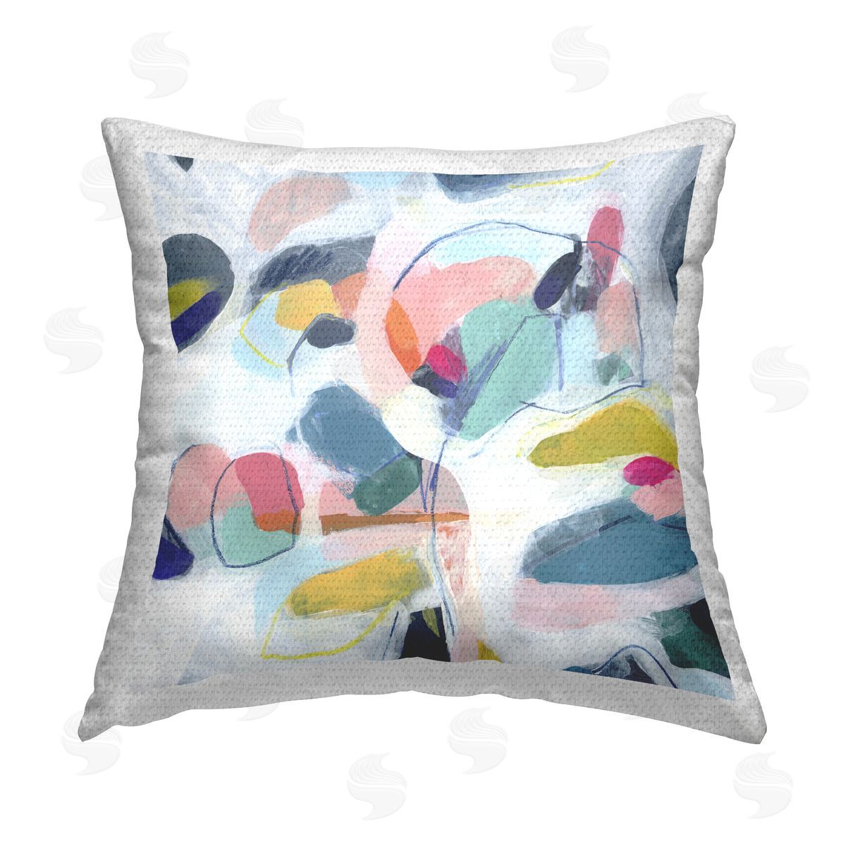 June Erica Vess Fun Shapes Impression Outdoor Quick-Dry Polyester Printed Throw Pillow
