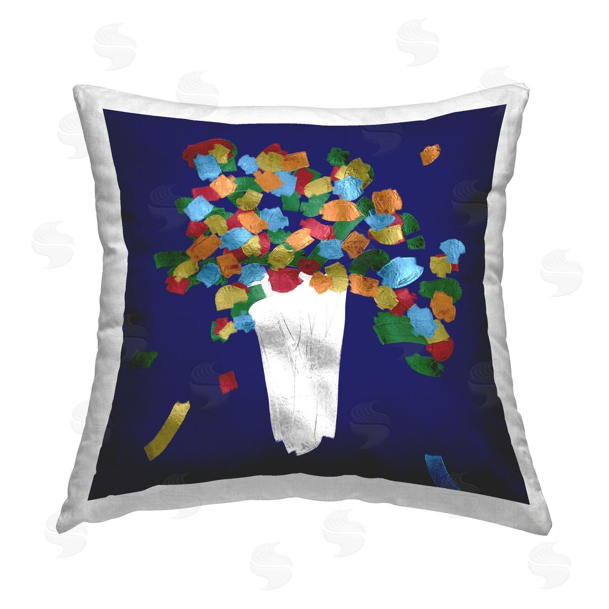 Bellassai Art Abstract Flower Vase Printed Plush Polyester Throw Pillow