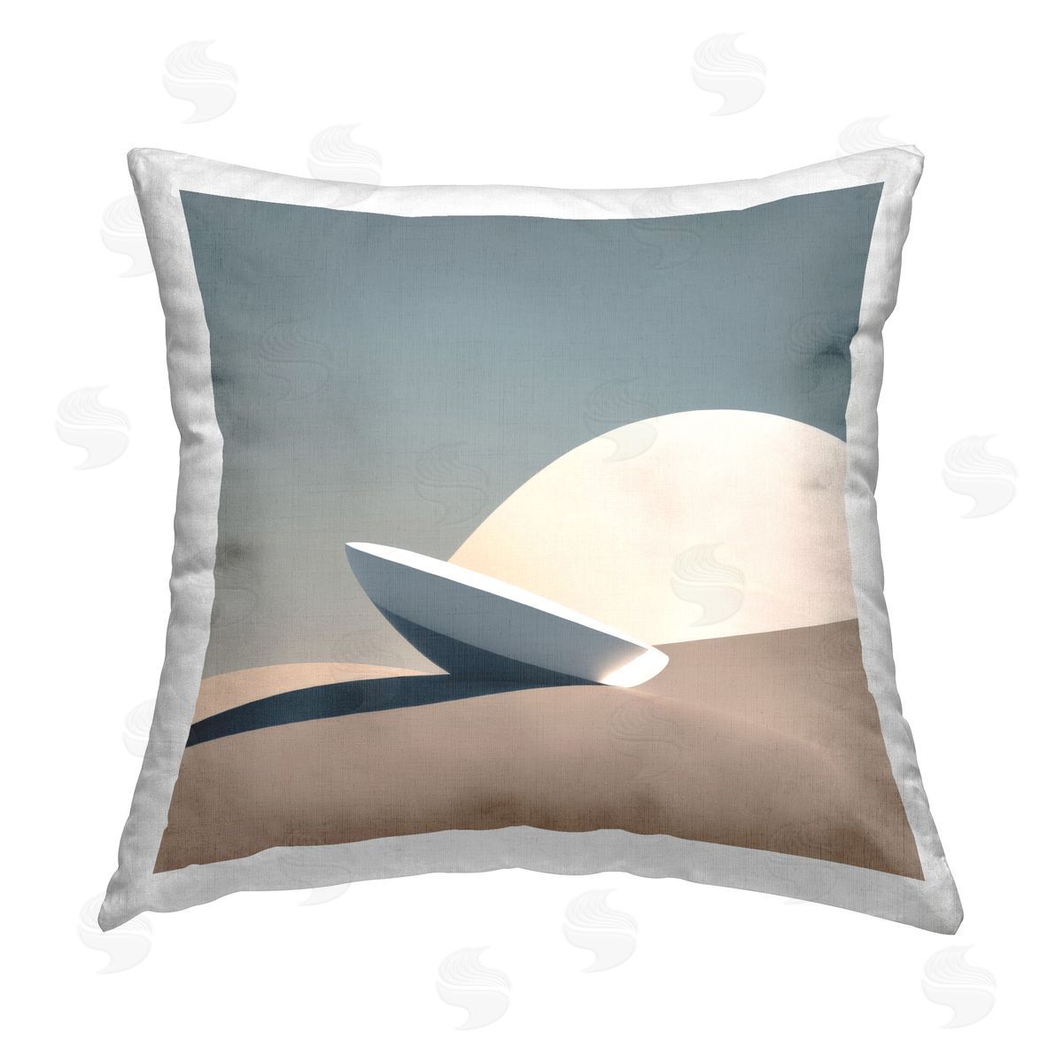 Denise Dundon Buried Space Capsule Printed Plush Polyester Throw Pillow