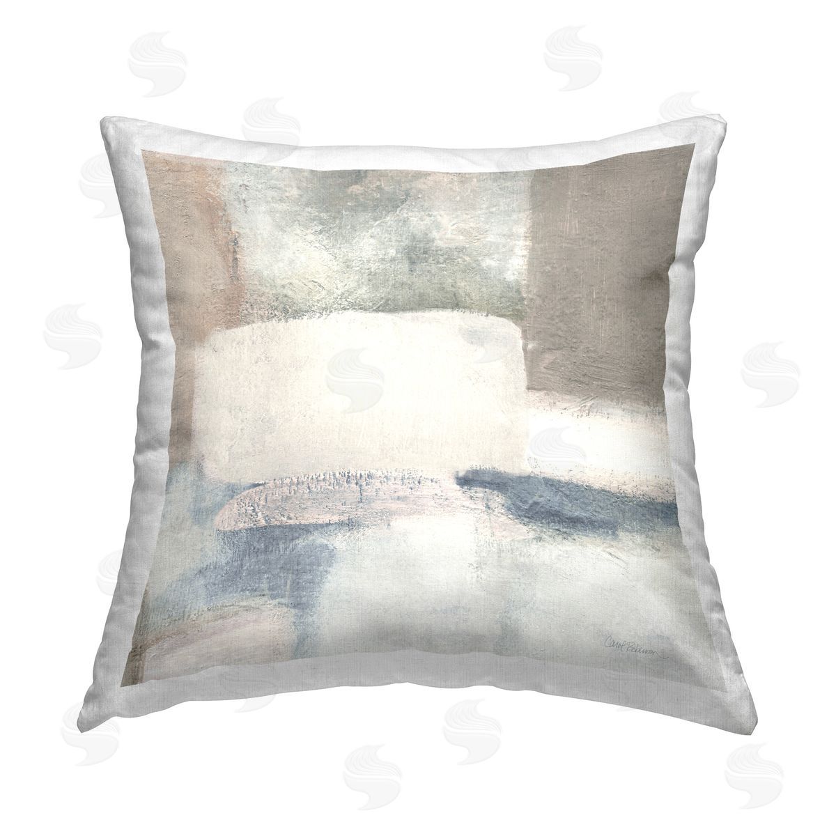 Carol Robinson Dreamy Pastel Abstract Printed Plush Polyester Throw Pillow
