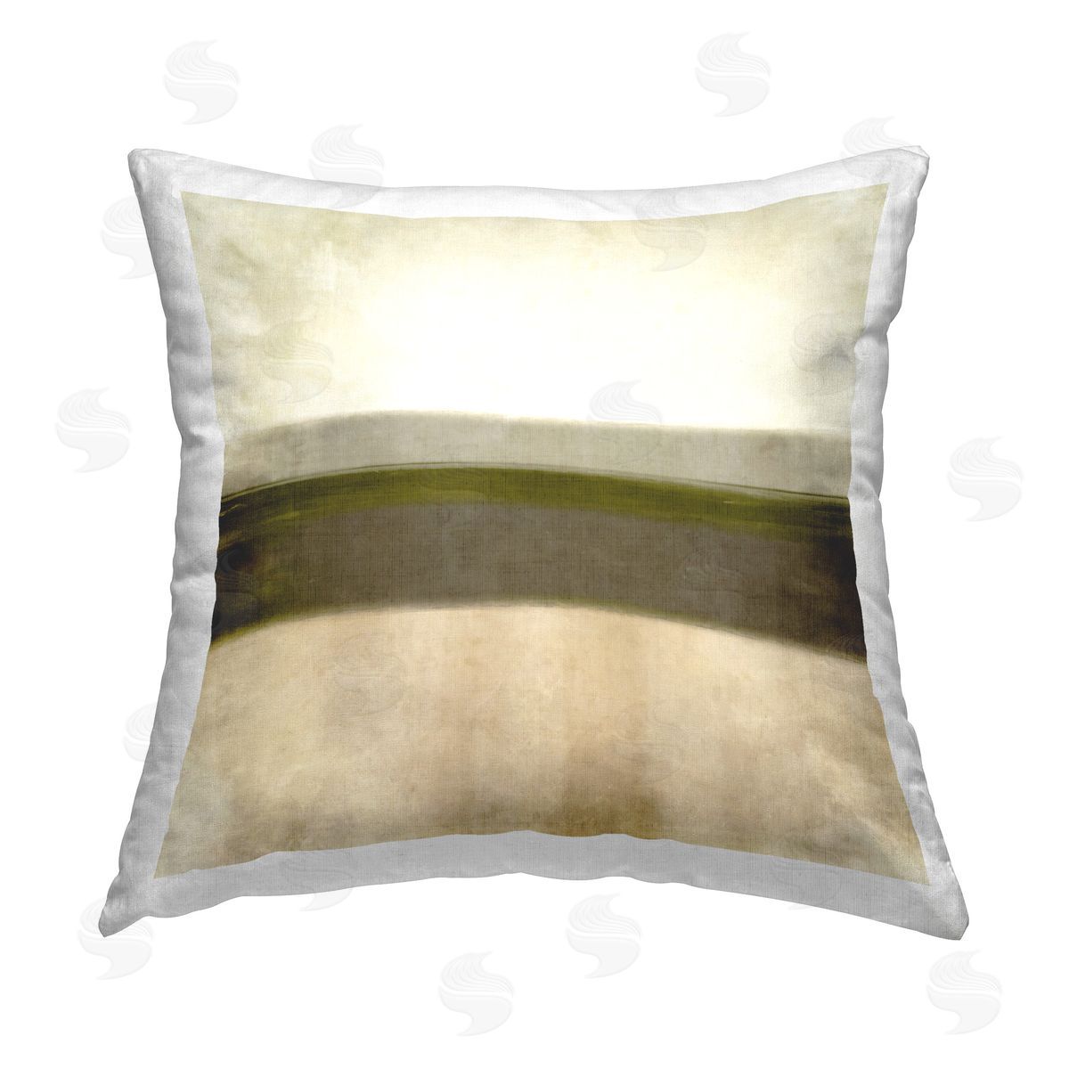 Graffitee Studios Abstract Neutral Landscape Printed Plush Polyester Throw Pillow