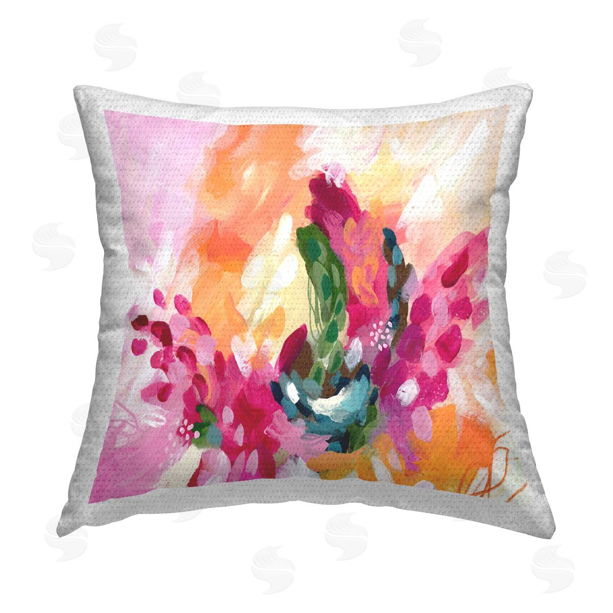 Lisa Nohren Abstract Tropical Punch Outdoor Quick-Dry Polyester Printed Throw Pillow