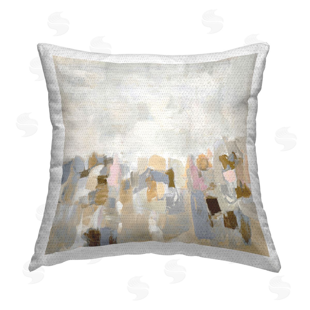 Rachel Springer Beige Southwestern Rustic Outdoor Quick-Dry Polyester Printed Throw Pillow