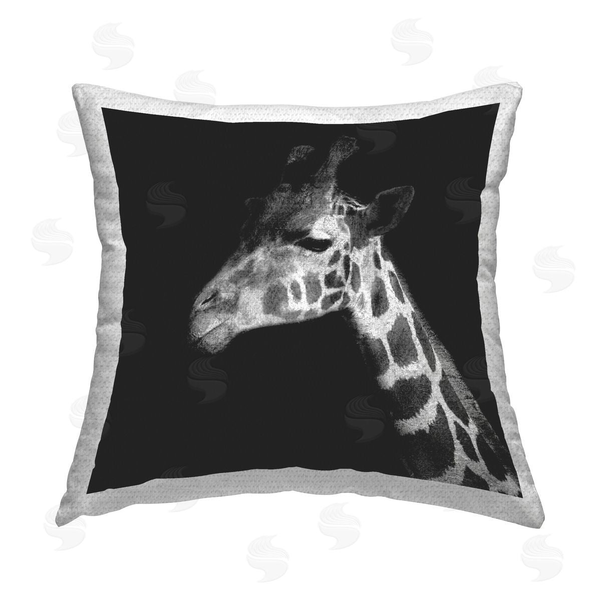 Patricia Pinto Jungle Giraffe Portrait Outdoor Quick-Dry Polyester Printed Throw Pillow