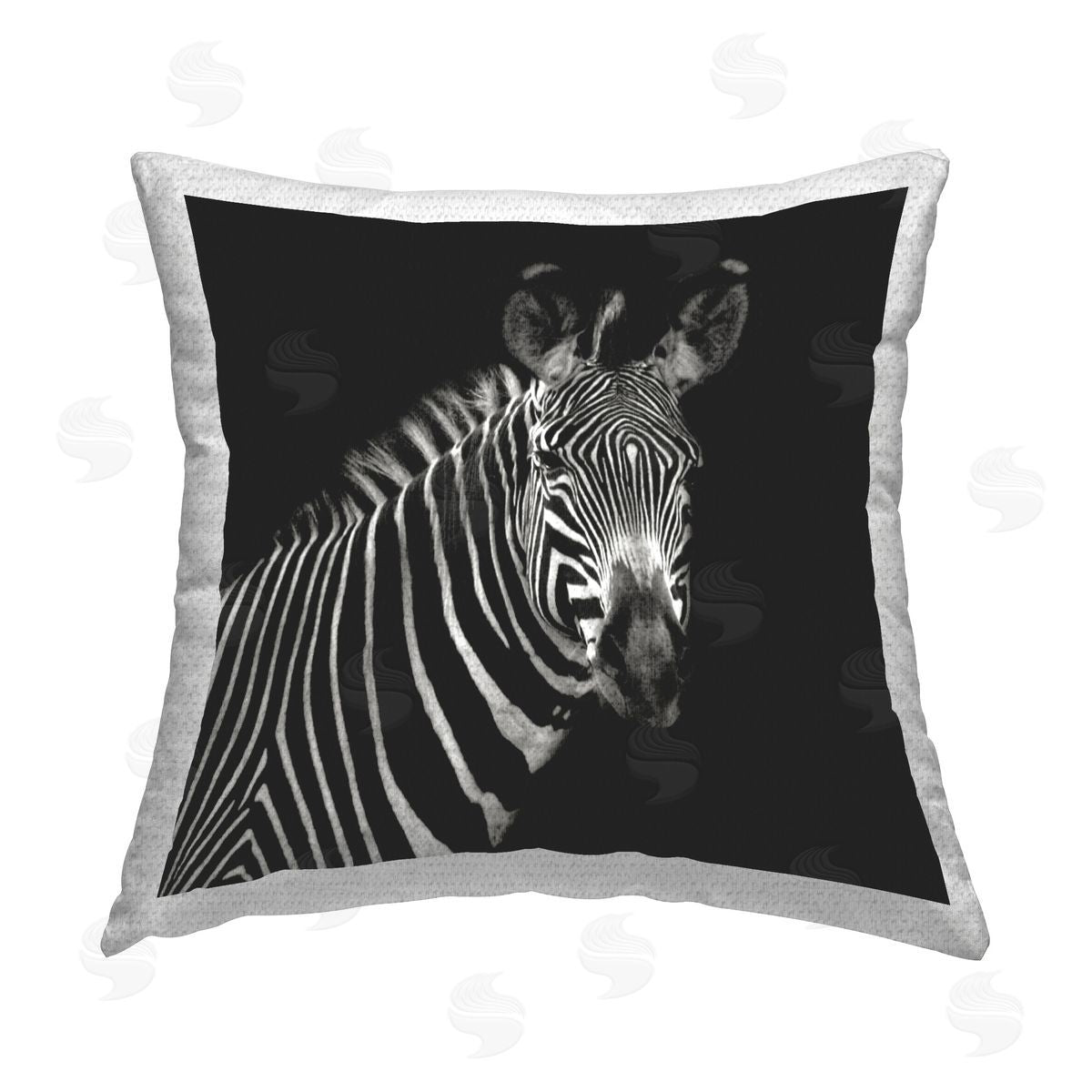 Susan Bryant Jungle Zebra Portrait Outdoor Quick-Dry Polyester Printed Throw Pillow