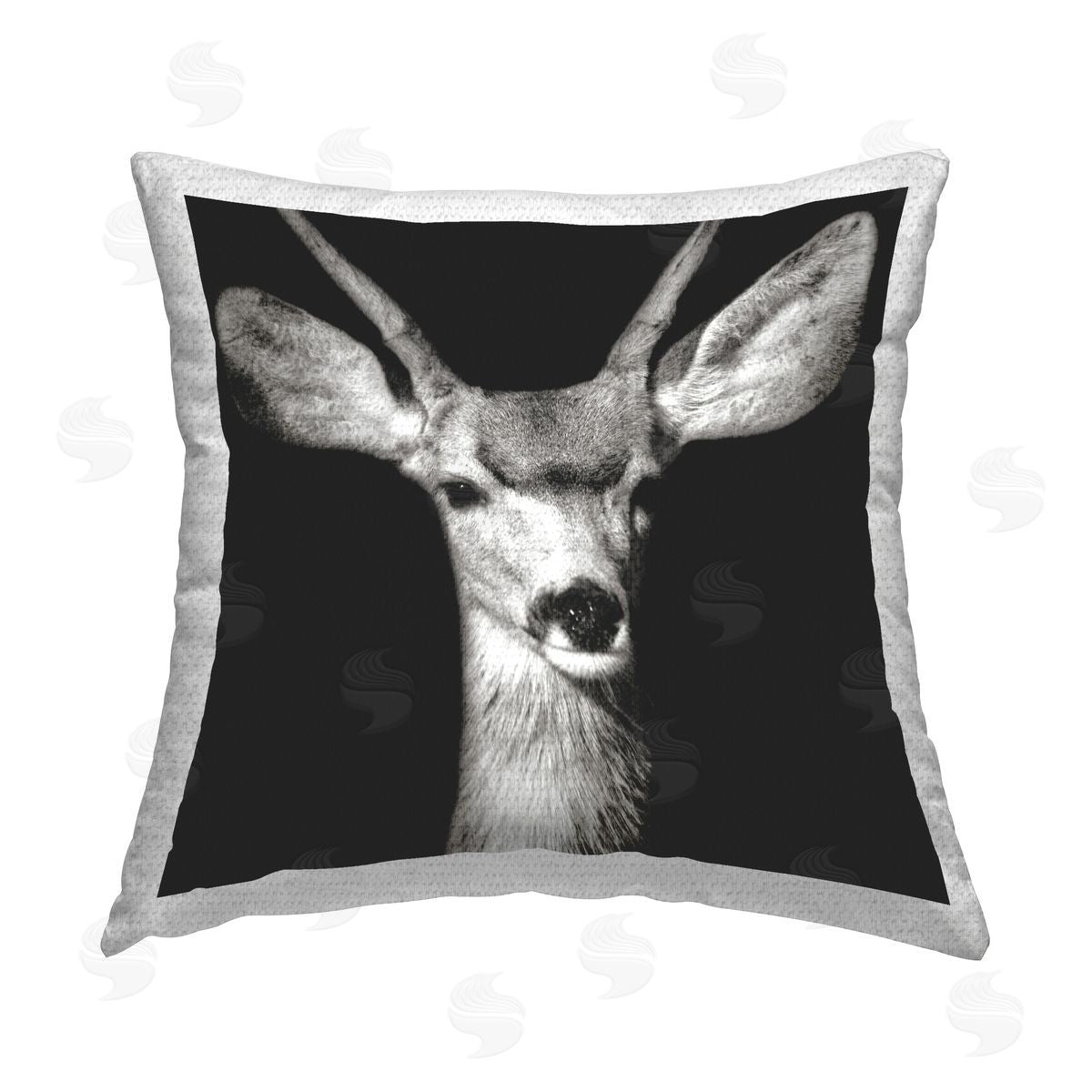 Kathy Mansfield Gazing Deer Portrait Outdoor Quick-Dry Polyester Printed Throw Pillow
