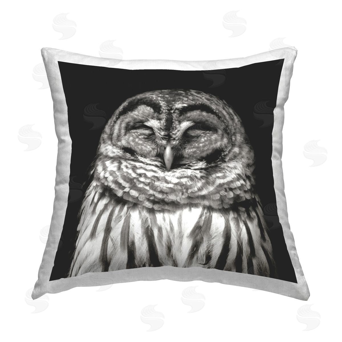 Kathy Mansfield Sleeping Owl Portrait Printed Plush Polyester Throw Pillow