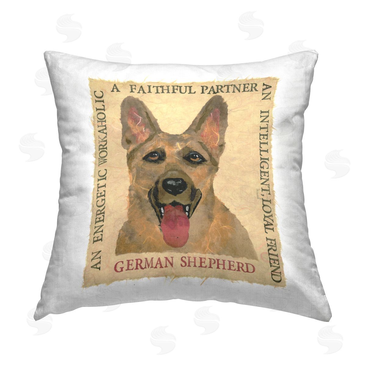 Nancy Overton Fun German Shepherd Phrases Printed Plush Polyester Throw Pillow