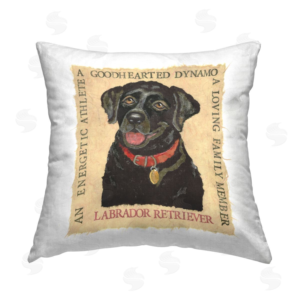 Nancy Overton Fun Black Labrador Phrases Printed Plush Polyester Throw Pillow