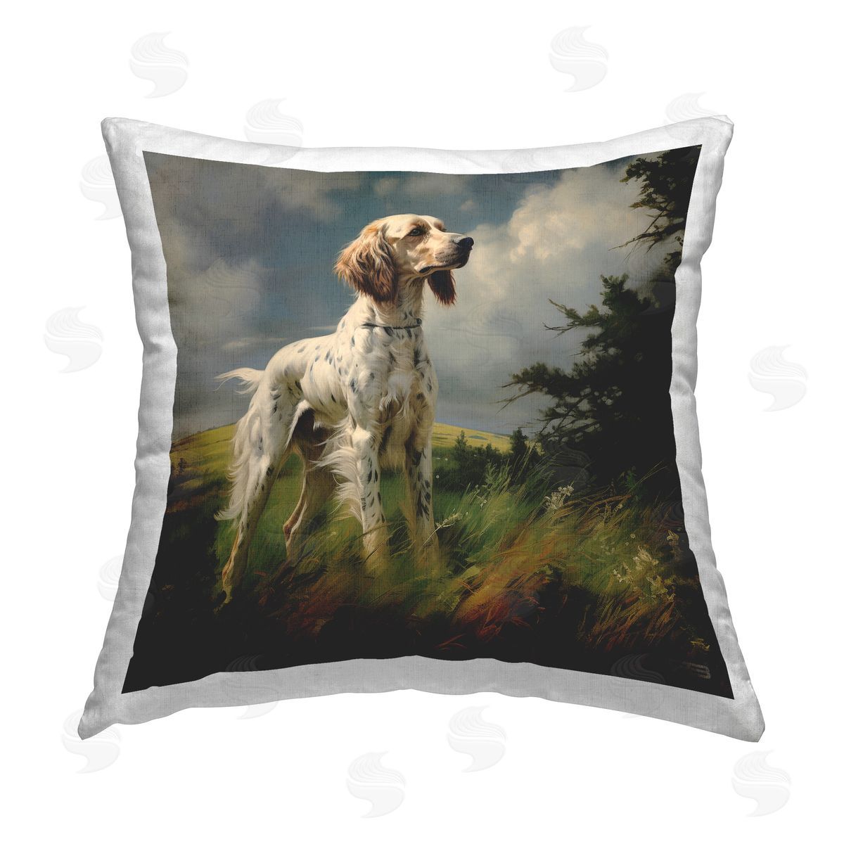 Roozbeh Bahramali Windswept Country Dog Printed Plush Polyester Throw Pillow