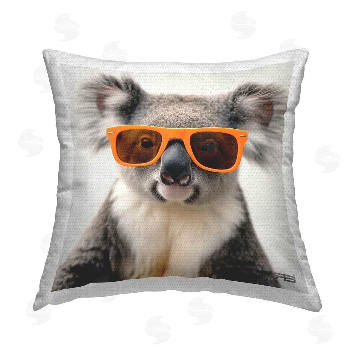 Roozbeh Bahramali Cool Koala & Glasses Outdoor Quick-Dry Polyester Printed Throw Pillow