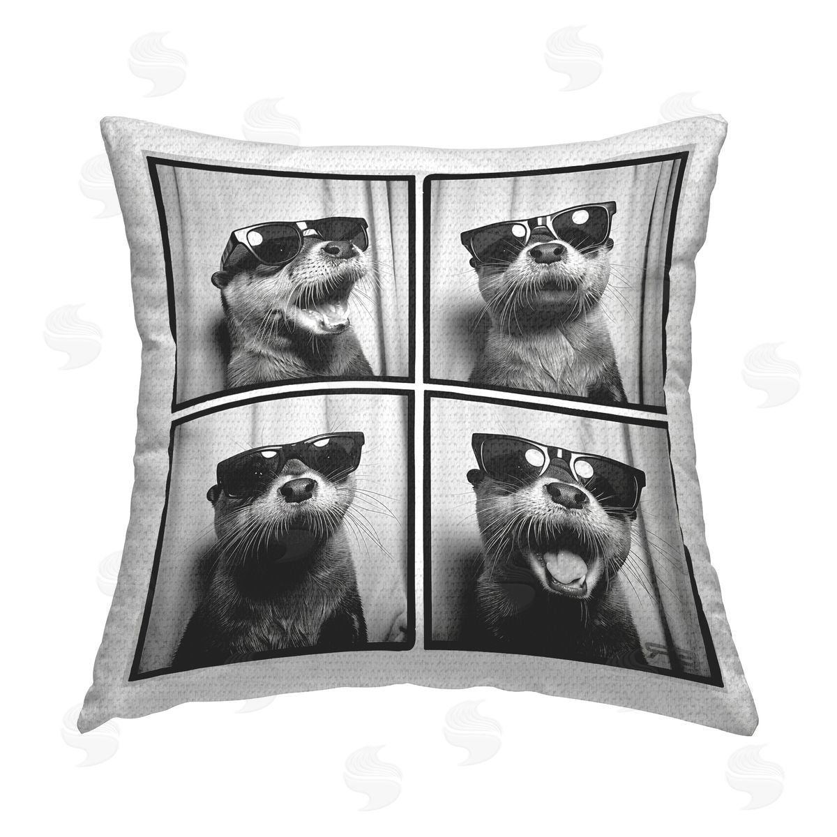 Roozbeh Bahramali Fun Sunglasses Otter Outdoor Quick-Dry Polyester Printed Throw Pillow