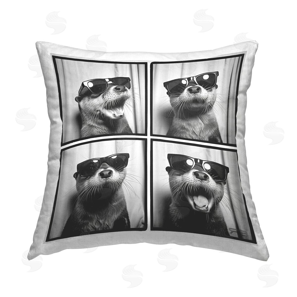 Roozbeh Bahramali Fun Sunglasses Otter Printed Plush Polyester Throw Pillow