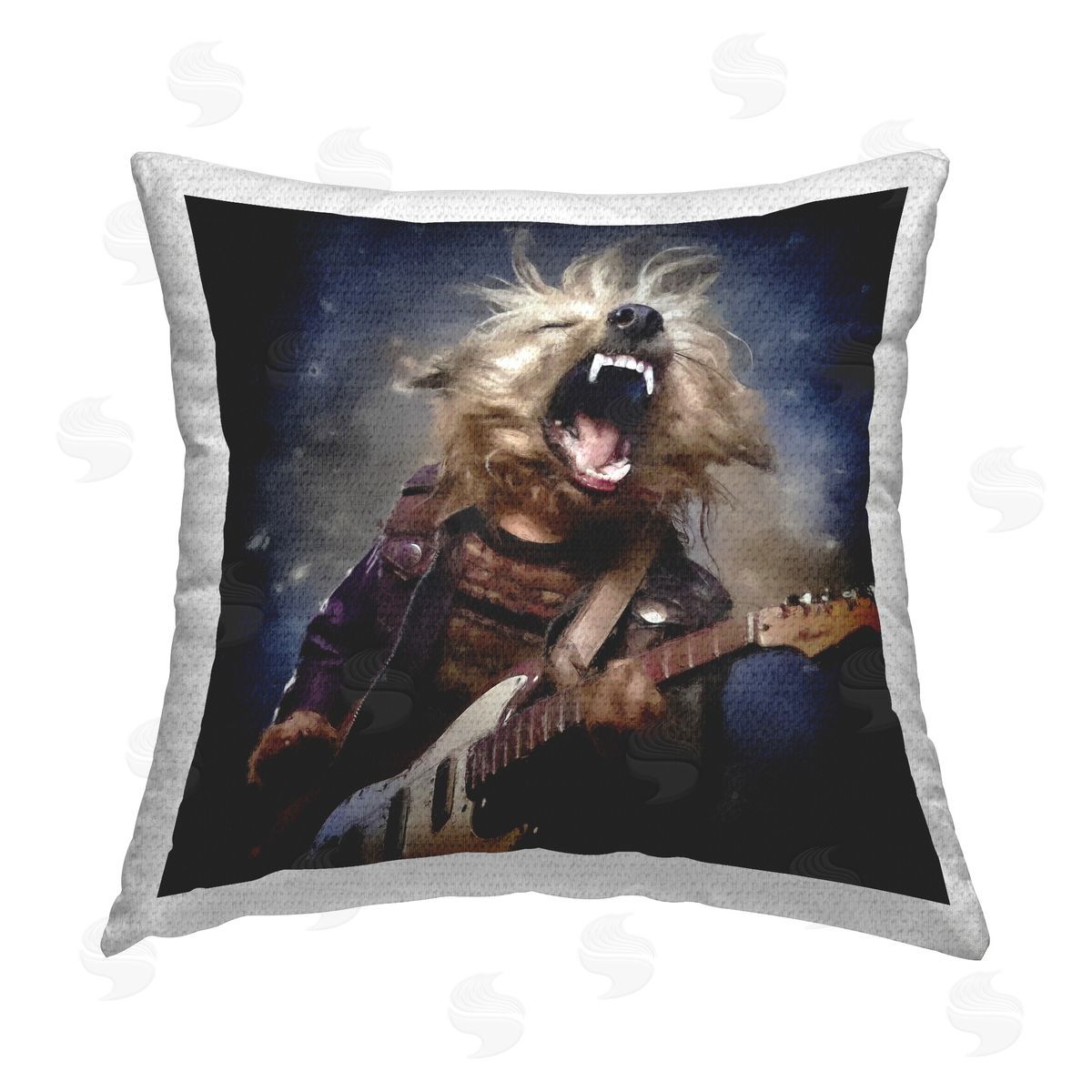 Sean Parnell Fun Musician Terrier Outdoor Quick-Dry Polyester Printed Throw Pillow