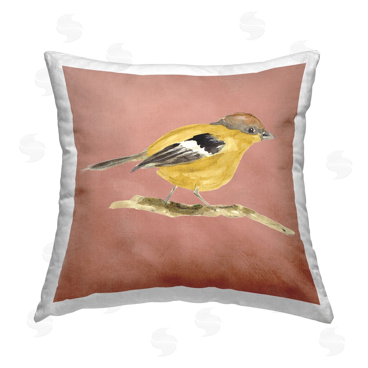 Lanie Loreth Traditional Wren Bird Printed Plush Polyester Throw Pillow