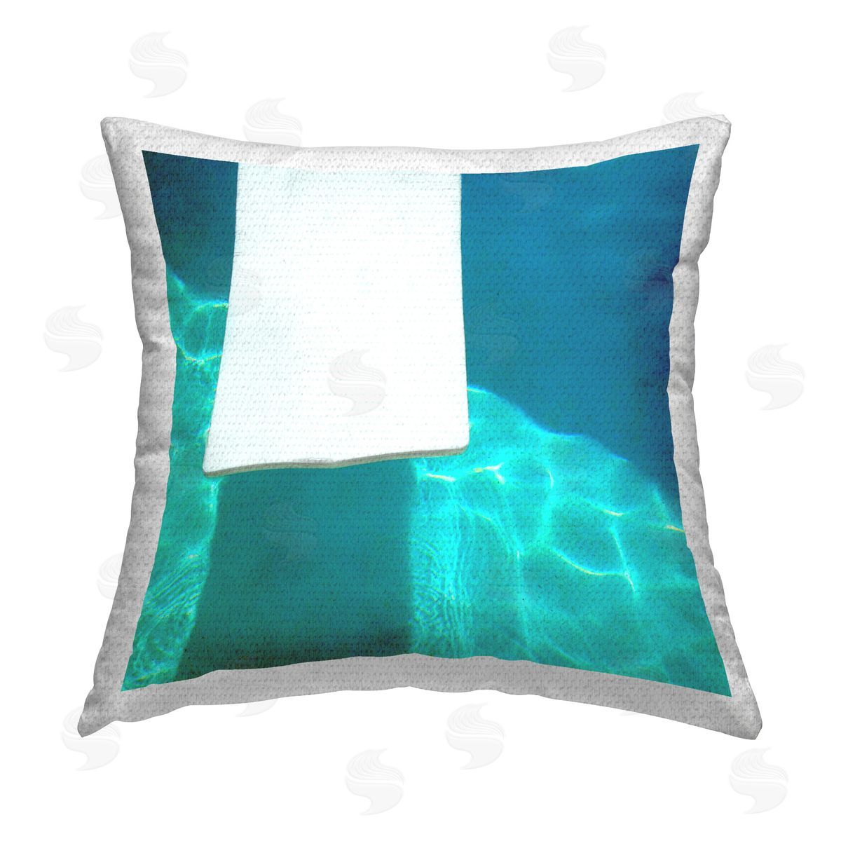 Lisa Hill Saghini Pool Diving Board Outdoor Quick-Dry Polyester Printed Throw Pillow