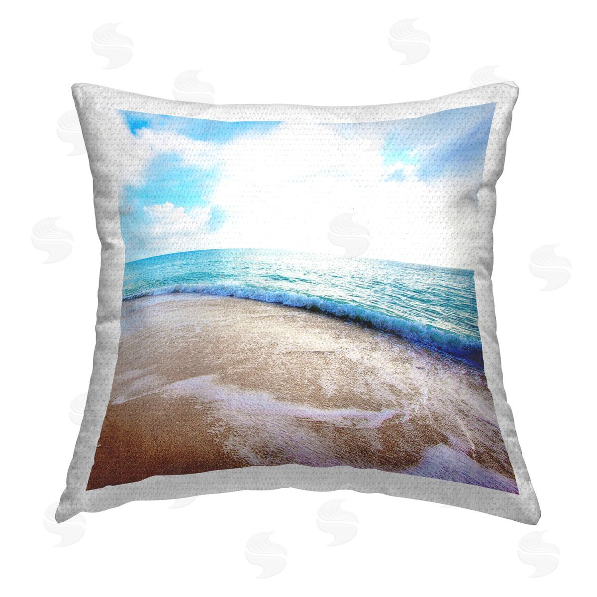 Susan Bryant Billowing Beach Wave Outdoor Quick-Dry Polyester Printed Throw Pillow