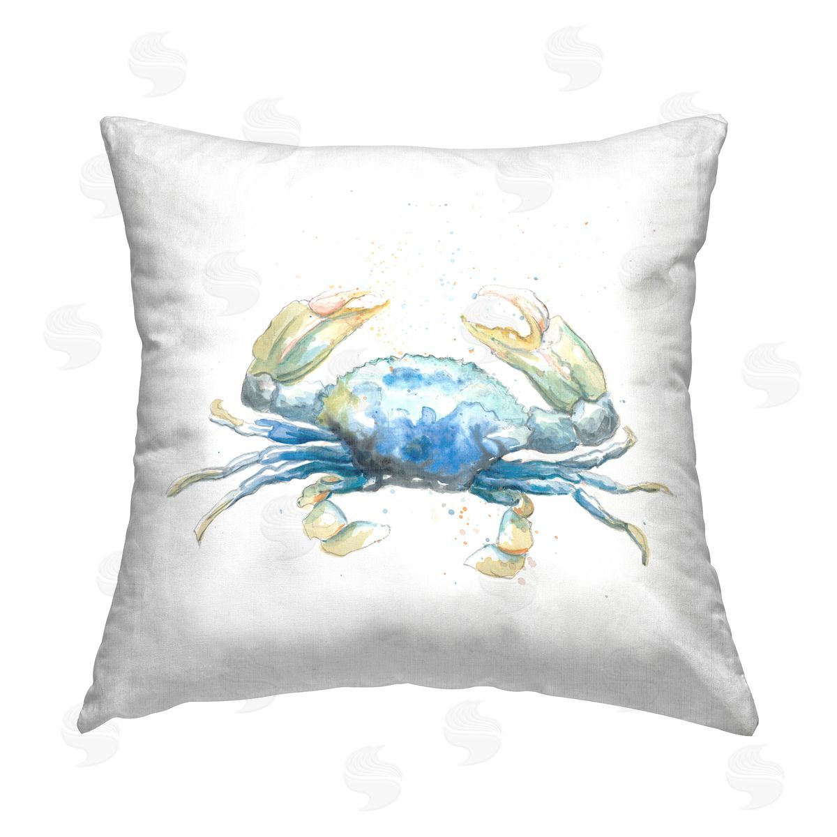 Patricia Pinto Modern Speckled Crab Printed Plush Polyester Throw Pillow