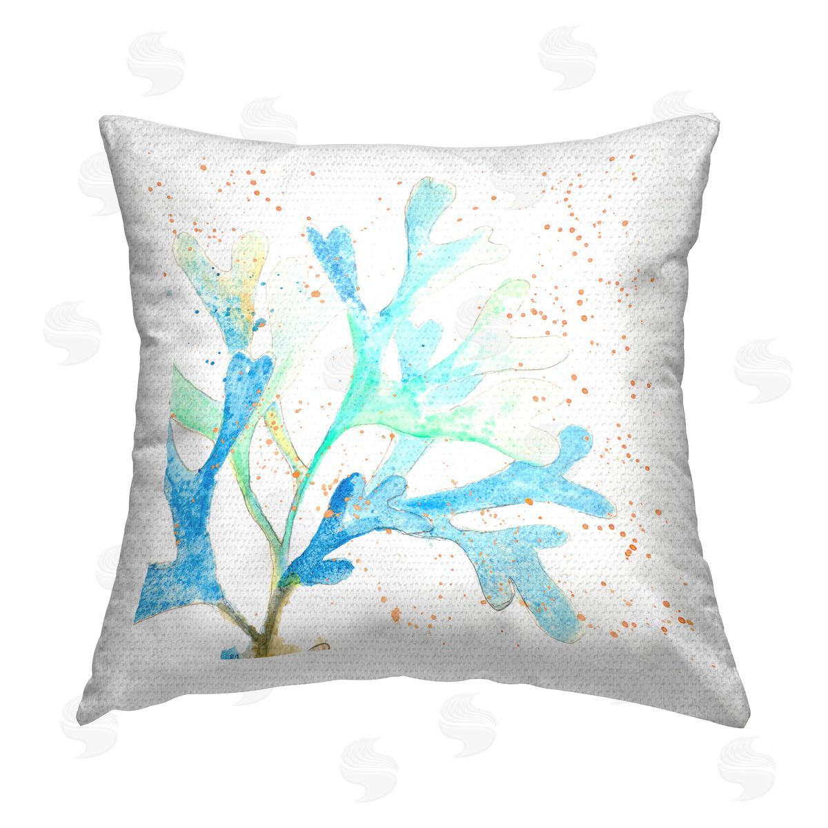 Patricia Pinto Speckled Modern Coral Outdoor Quick-Dry Polyester Printed Throw Pillow