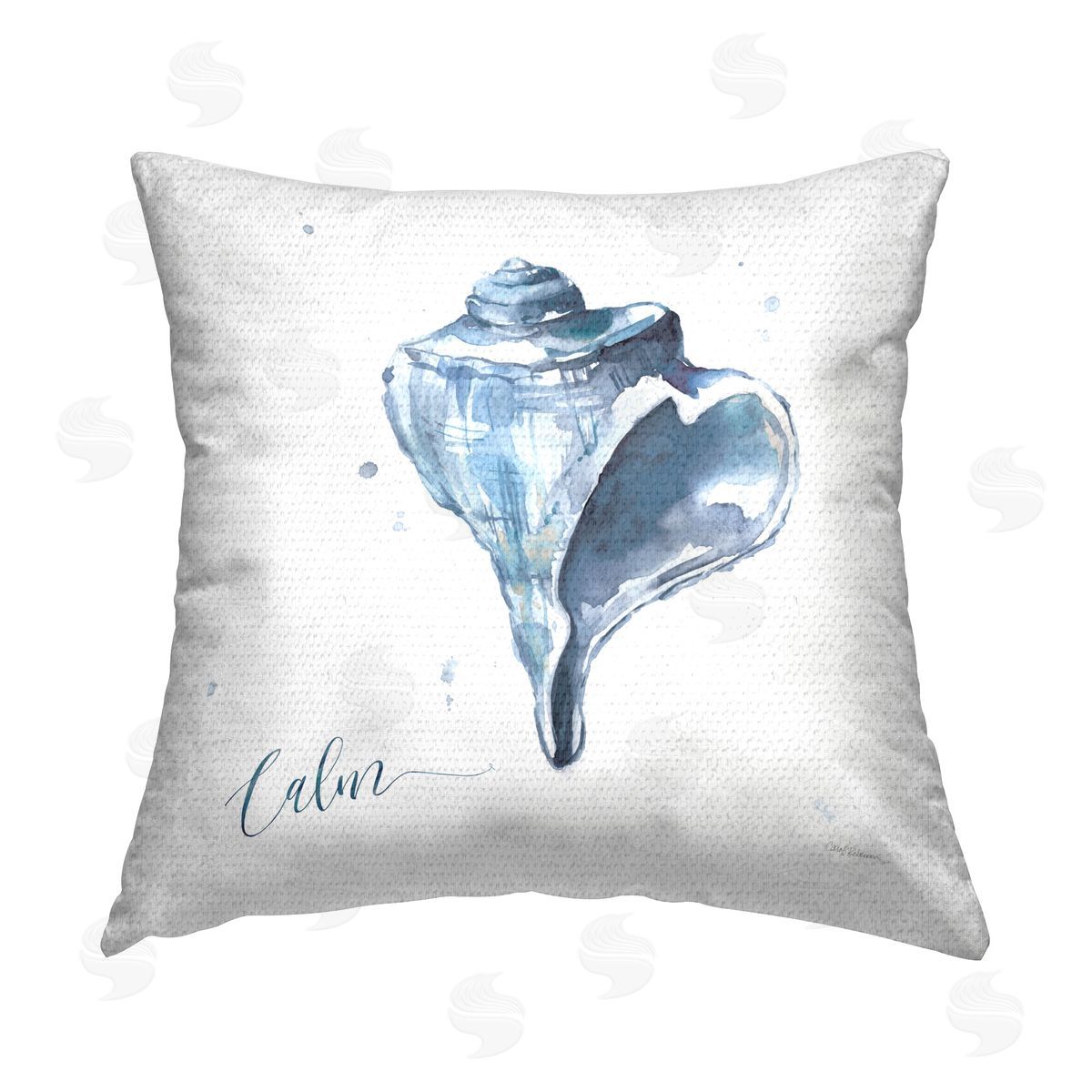 Carol Robinson Shell with Calm Phrase Outdoor Quick-Dry Polyester Printed Throw Pillow
