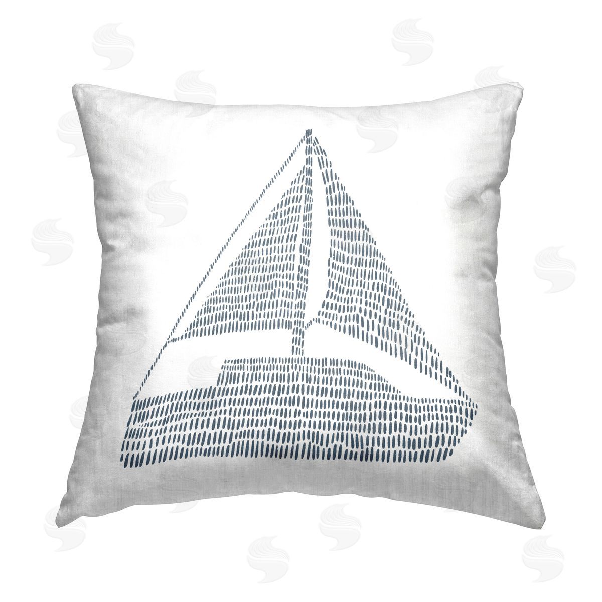 Jetty Home LLC Minimal Boat on White Printed Plush Polyester Throw Pillow
