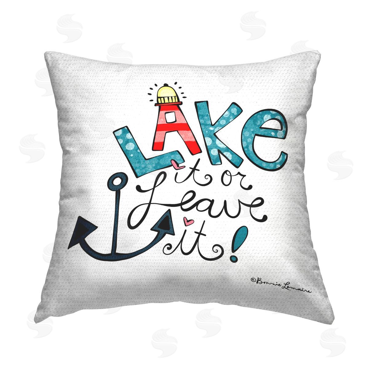 Bonnie Lemaire Lake Or Leave It Outdoor Quick-Dry Polyester Printed Throw Pillow
