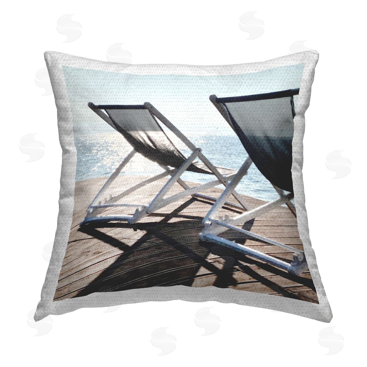 Noah Bay Beach Shadow Reach Outdoor Quick-Dry Polyester Printed Throw Pillow