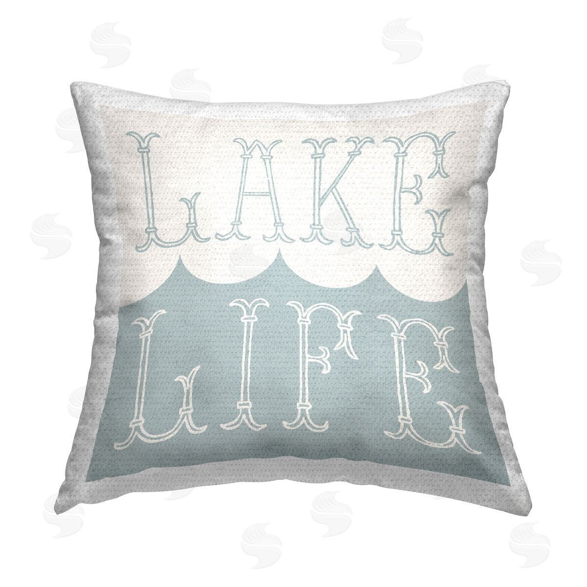 Stupell Studio Lake Life with Wave Outdoor Quick-Dry Polyester Printed Throw Pillow