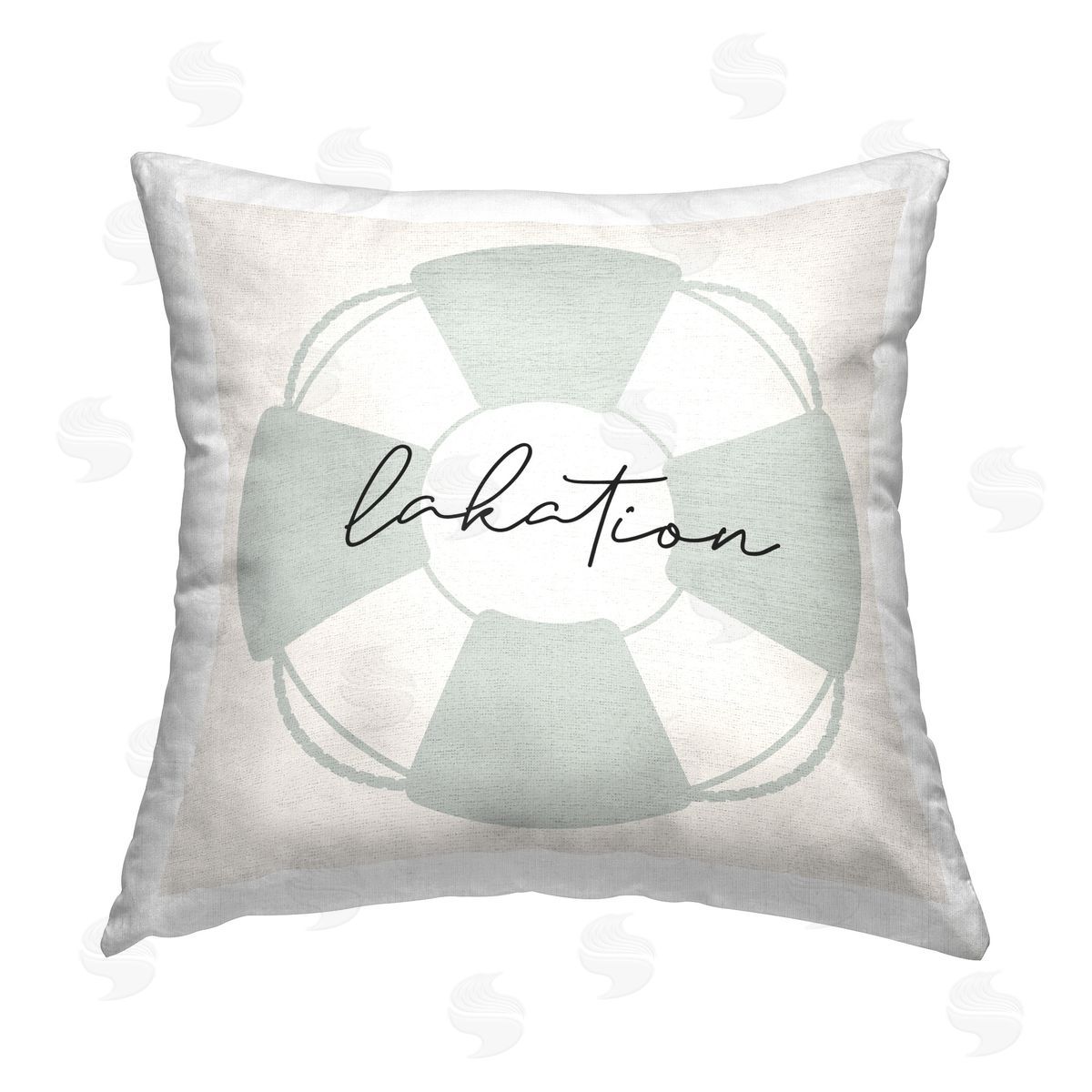 Stupell Studio Lakation Lake Phrase Printed Plush Polyester Throw Pillow