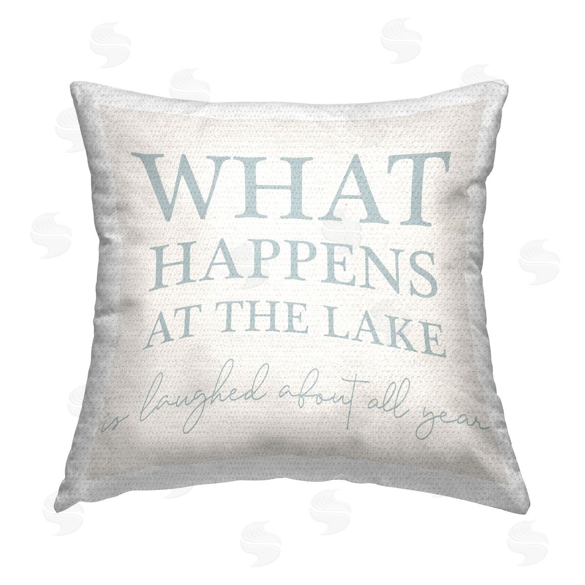 Stupell Studio What Happens At Lake Outdoor Quick-Dry Polyester Printed Throw Pillow